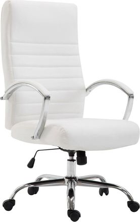 Clp Silla de oficina giratoria regulable en Simil cuero Blanco