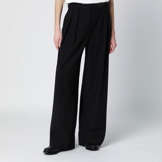 Frankie Shop Black wide-leg Ripley wool-blend trousers