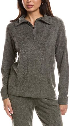 Barefoot Dreams Cozychic Lite Cable 1/2-Zip Pullover