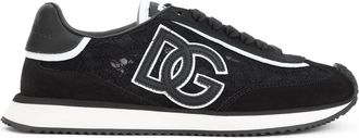 Dolce & Gabbana Black Leather Sneakers-Donna