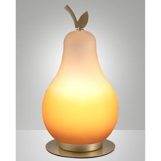 Fabas Luce L&aacute;mpara de mesa led 8w vitro lat&oacute;n satinado fabas luce