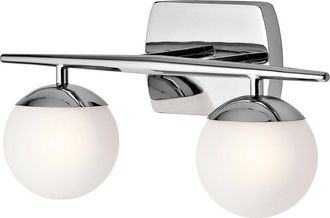 Netlighting Jasper 2 Light Bathroom Wall Light Polished Chrome IP44 G9