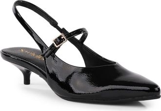 Seychelles Big Screen Faux Leather Slingback Pump in Black at Nordstrom, Size 6.5