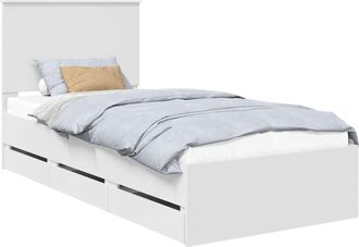 vidaXL Estructura De Cama Con Caj&oacute;n 90 X 200 Cm Madera Ingenieril Vidaxl