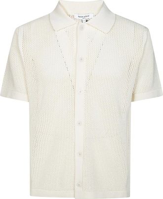 Maison Kitsun&eacute; Camicia Mm In Maglia - Heren - Vesten - Wit - M - Truien & Vesten