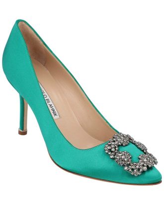 Manolo Blahnik Womens Viscose Hangisi 90 Pumps, Never Worn (Authentic Pre- Loved)