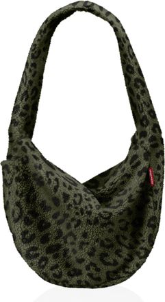 Reisenthel Umh&auml;ngetasche REISENTHEL Moonbag, Damen, Gr. B/H/T: 48cm x 33cm x 14cm, gr&uuml;n, schwarz, Polyester, Taschen Umh&auml;ngetasche