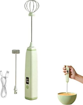 OEM Espumador De Leche El&eacute;ctrico, Batidora De Mano Port&aacute;til Potente Con 3 Velocidades, Espumador De Leche Port&aacute;til Ideal Para La Cocina