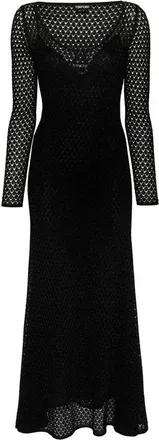 Tom Ford Black Metallic Fibre Casual Womens Dress