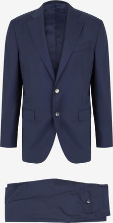 Caruso Anzug aus melierter Wolle