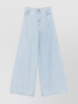 Max Mara denim high-rise wide-leg trousers