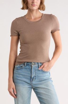 Splendid Joey Short Sleeve Sweater in Hazelnut Brown at Nordstrom Rack, Size X-Small