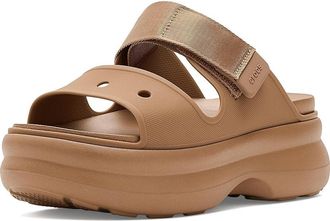 Crocs Soho Two-Strap Sandals, Platform Sandals Womens Dress Sandals Sepia : 10 M, Synthetic
