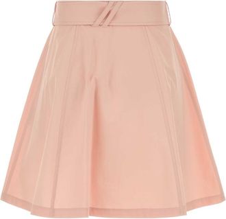 Burberry Womens Pink Cotton Skirt Compactpink Exterior: Gonne