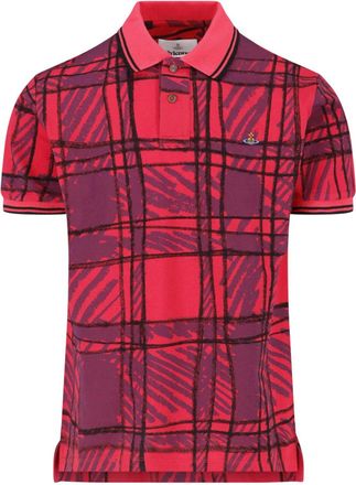 Vivienne Westwood Checkered Polo Shirt with Puff Sleeves