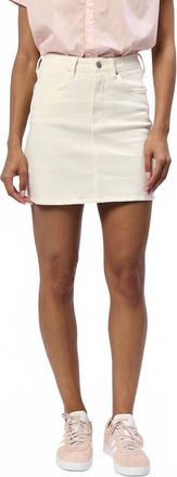 Dear John Denim High Rise Clean Hem Skirt In Ivory
