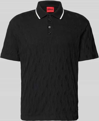 HUGO BOSS Regular Fit Poloshirt aus reiner Baumwolle Modell DUNIK in Black, Gr&ouml;&szlig;e XXL