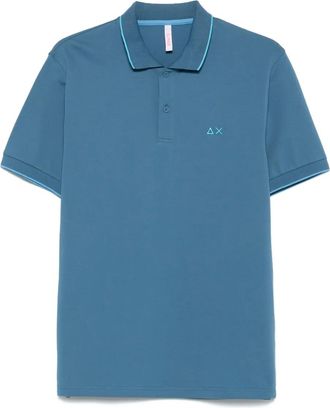 Sun 68 contrast-trim polo shirt - men - Cotton/Elastane - M - Blue