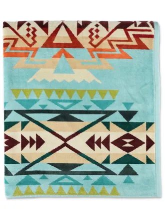 Pendleton Asciugamano con motivo geometrico - Blu