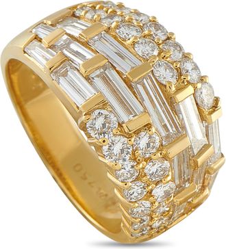 Luxury Bazaar 18K Yellow Gold 3.10ct Diamond Ring MF07-121525
