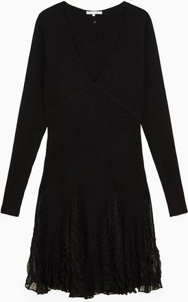 Patrizia Pepe Black Viscose Casual Womens Dress