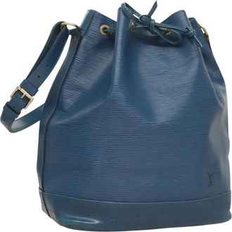 Louis Vuitton Noe Handbag Epi Leather Blue Leather Bag (Pre-Owned)