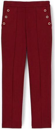 Motivi Regular broek met ajourpatroon - Dames - Slim Fit Broeken - Rood - XS - Polyester - Broeken