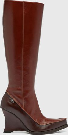 Diesel D-Lucette-Knee-high boots in leather - Boots - Woman
