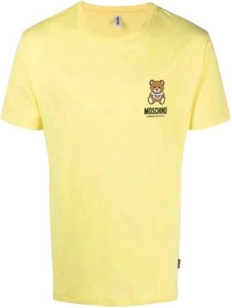 Moschino Logo Teddy T-Shirt - Dames - T-shirts - Geel - L - Tops