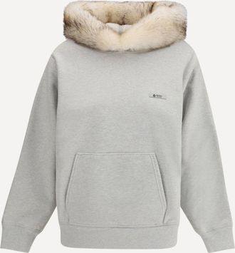 Prada Felpa con Cappuccio rifinito in shearling Woman XS