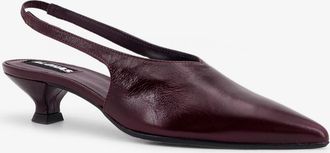 Alohas Womens Pumps Eros Red Leather High Heel Shoes