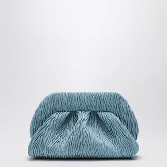 Themoir&egrave; Blue ruched vegan leather Bios clutch