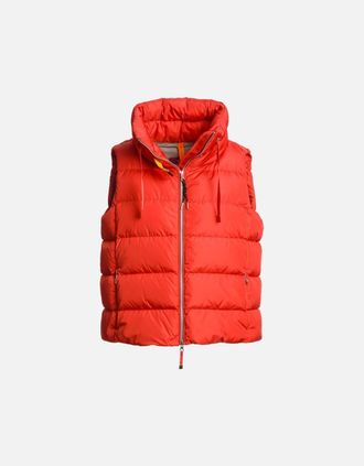 Parajumpers Womens Parajumpers Nolene Grenadine Red Gilet Jacket - Size: 10/8