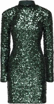 Pinko Pinko, Kleedjes, Dames, Groen, XS, Tule, Groene Tule Jurk met Hoge Hals