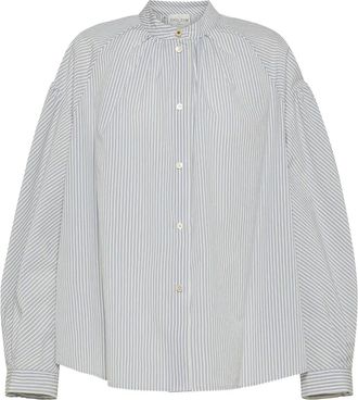 Forte_Forte Gestreept blouse - Blauw