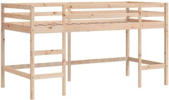 vidaXL Vidaxl - Cama alta de niños con escalera madera maciza pino 90x200 cm