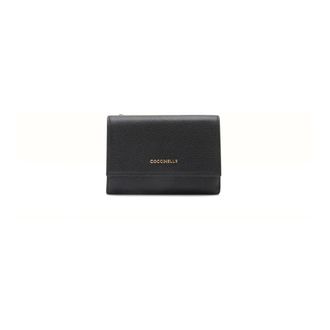 Coccinelle Wallets & Cardholders, female, Black, Size: ONE SIZE Metallic Soft Flap Wallet