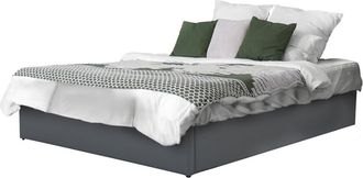 Habitat et Jardin Cama Doble De Pvc Con Box ava - 140 X 190 Cm - Gris