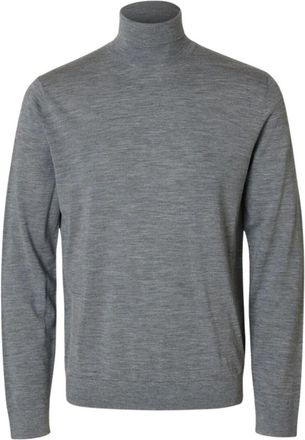 Selected Heren Hoge Hals Lange Mouw Trui - Heren - Coltruien - Grijs - L - Truien & Vesten