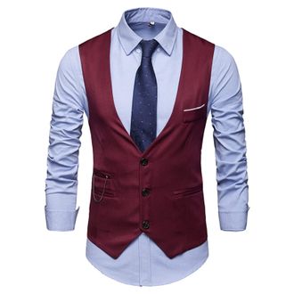 Generic Mens Formal Vest - Mens V Neck Vest Business Casual Dress Suit Vest with Pocket Mens Business Casual Suit Vest Slim Fit Formal Wedding Waistcoat Mens 