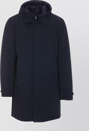 Woolrich down hooded mid-length padded coat
