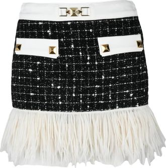 Elisabetta Franchi gonna - Dames - Korte rokken - Zwart - S - Wol - Rokken