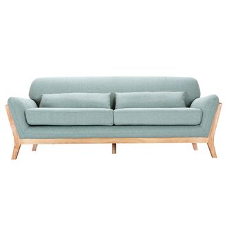 Miliboo Miliboo - Sof&aacute; Escandinavo 3 Plazas Azul Claro Patas Madera Yoko