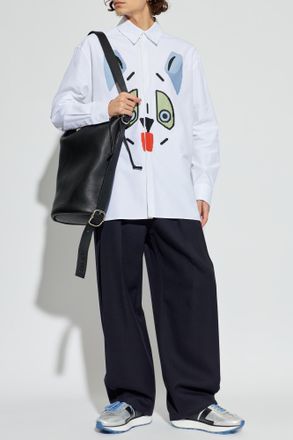 Loewe Printed Shirt, Mens, White