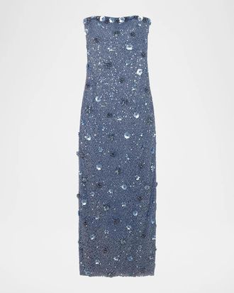 SIMKHAI Serafina Strapless Embellished Gown