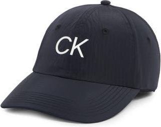 Calvin Klein Logo Nylon Baseball Cap in Black at Nordstrom Rack