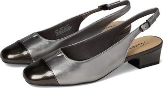 Trotters Dea Womens 1-2 inch heel Shoes Pewter : 10.5 WW (EE), Leather