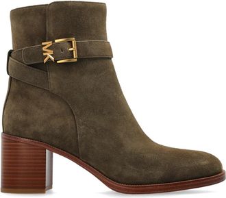 Michael Kors Rachel Laarsjes met Hak - Dames - Laarzen met Hak - Groen - 37 1/2 EU - Leer - Schoenen