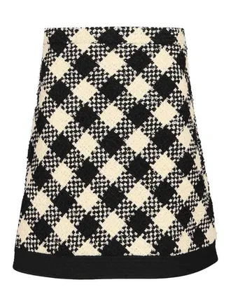 Valentino Garavani Damier Tweed Skirt
