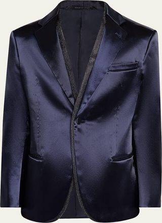 Giorgio Armani Mens Soho Rhinestone-Trim Tuxedo Jacket
